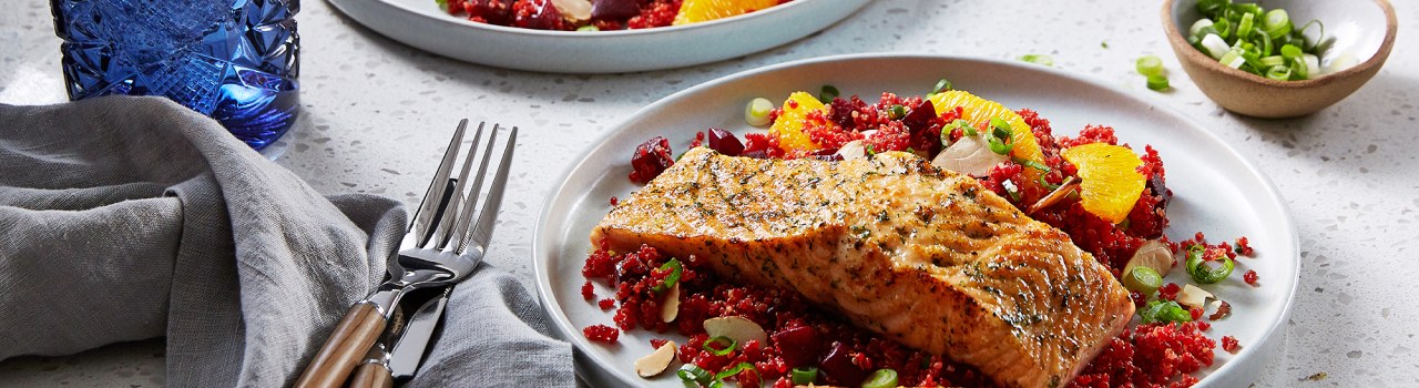 A banner image showing health and nutrition food decorated on a plate.
